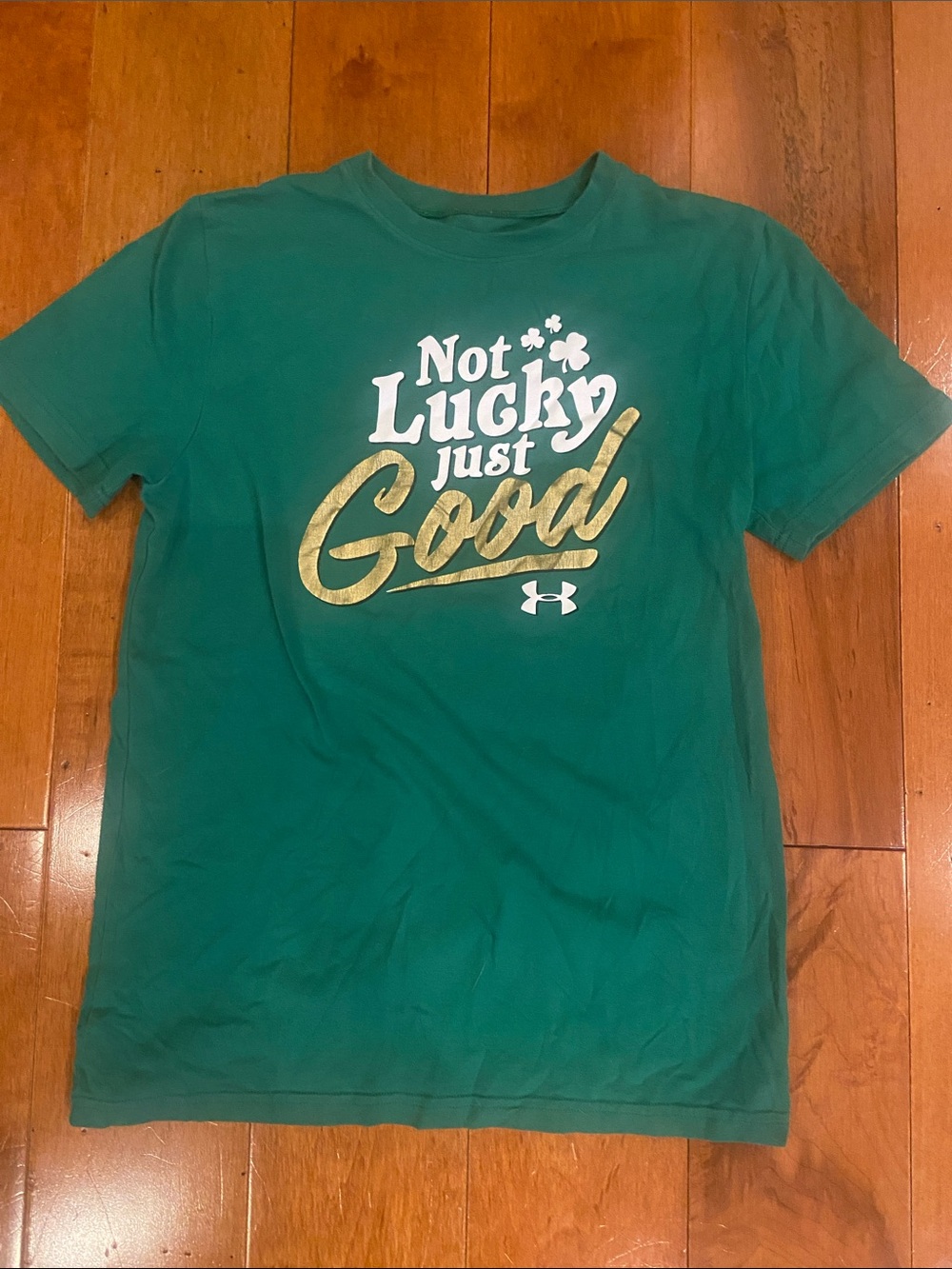 Under Armour Kids' Green 'Not Lucky Just Good' Graphic Tee
